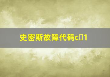 史密斯故障代码c 1